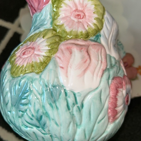 Vintage Beautiful Embossed Flowers Pitcher - Picture 4 of 7